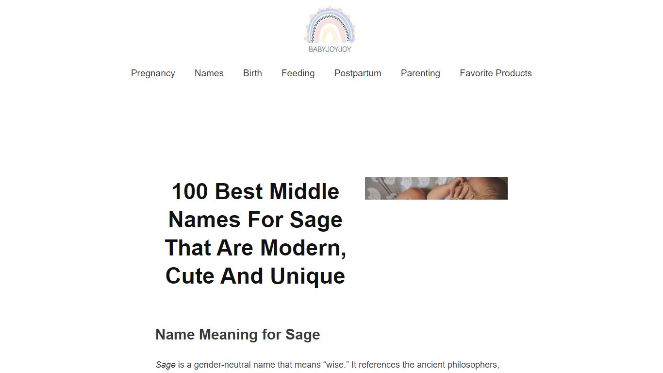 100 Best Middle Names For Sage That Are Modern, Cute And Unique